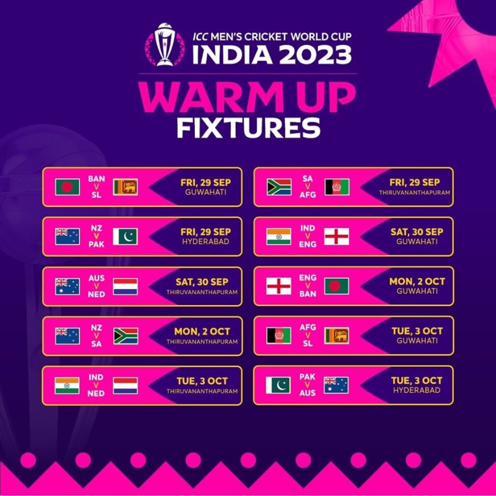 ICC World Cup warm-up matches: Complete schedule; how to watch, live-streaming 