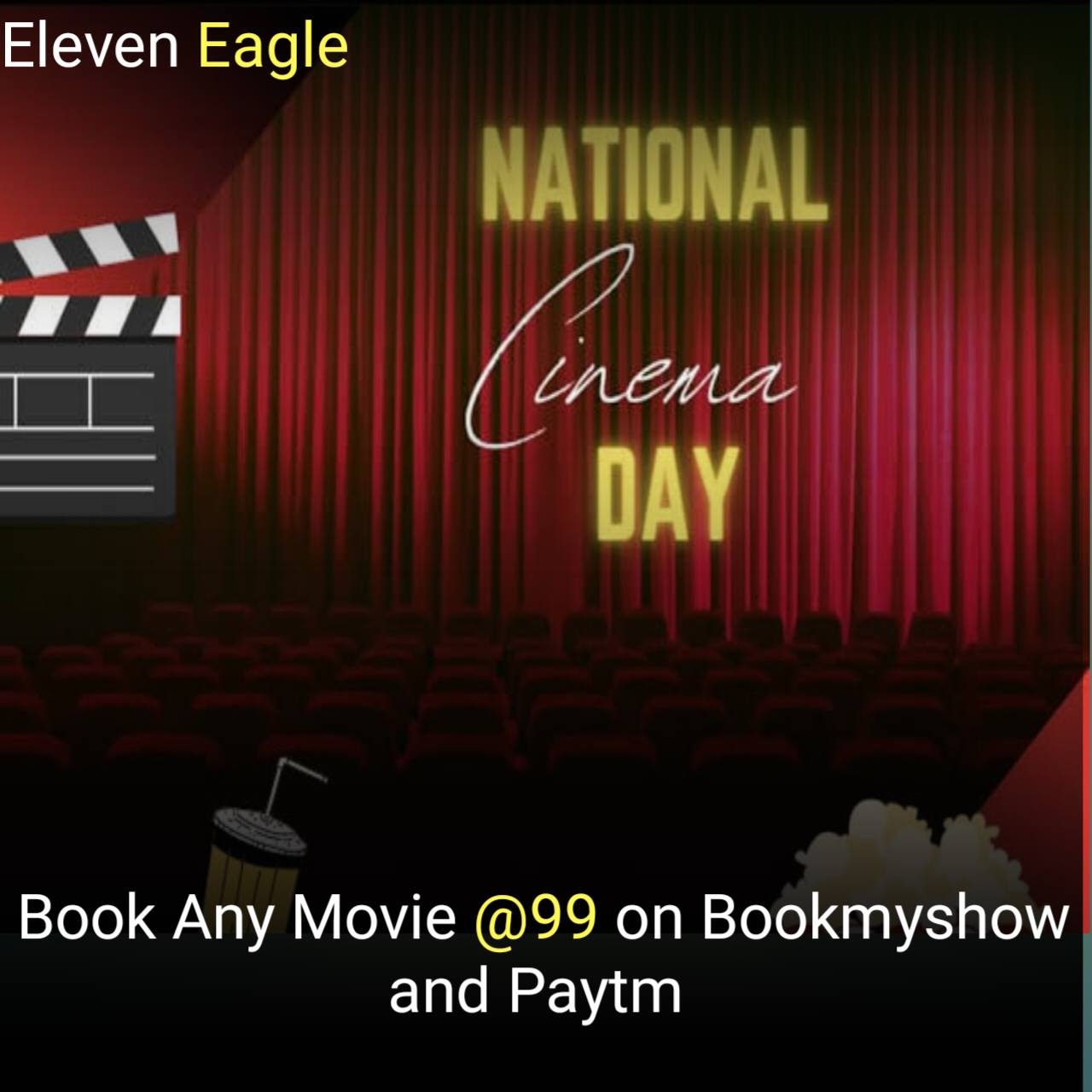 National Cinema Day 2023 : Watch Any Movie @99 at Bookmyshow, Paytm