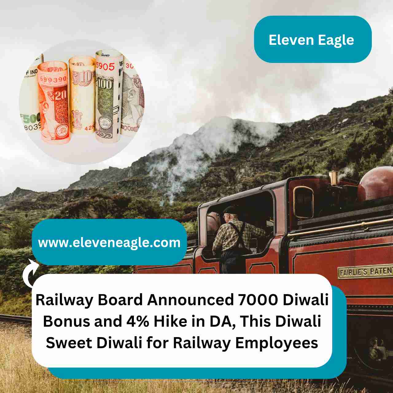 Railway Board Announced 7000 Diwali Bonus and 4% Hike in DA, This Diwali Sweet Diwali for Railway Employees