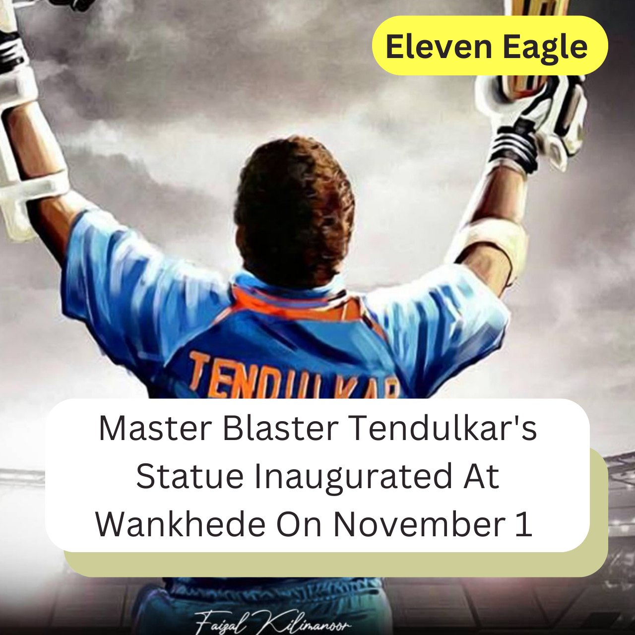 Master Blaster Tendulkar's Statue will be Inaugurated At Wankhede On November 1