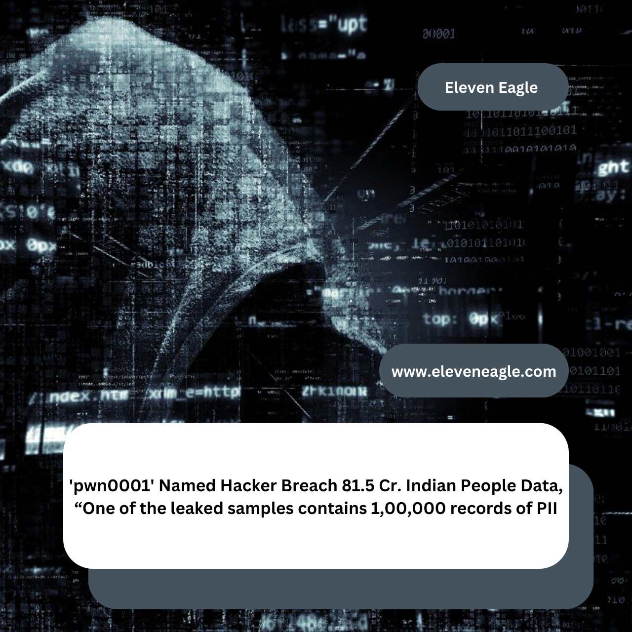 'pwn0001' Named Hacker Breach 81.5 Cr. Indian People Data, “One of the leaked samples contains 1,00,000 records of PII