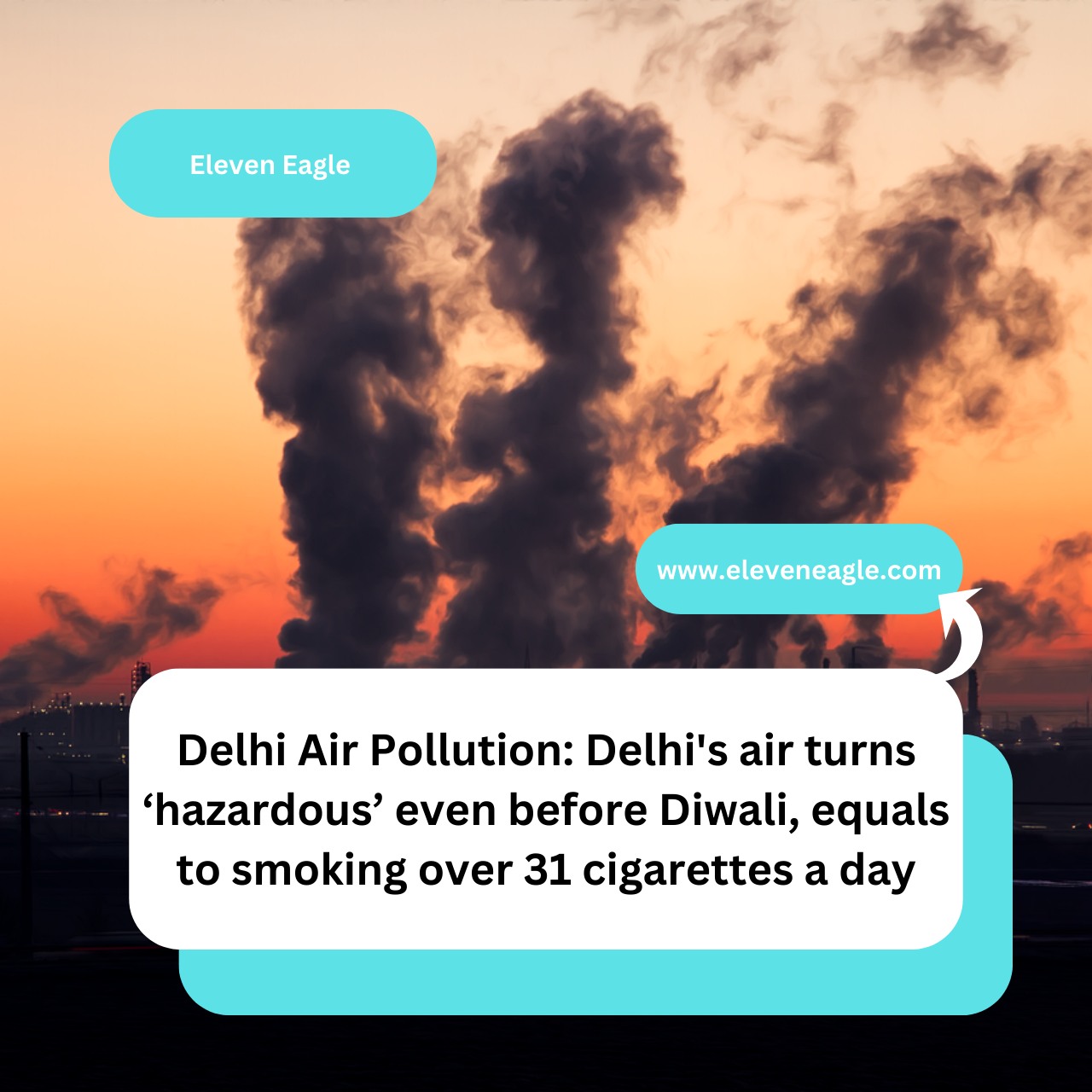 Delhi Air Pollution: Delhi's air turns ‘hazardous’ even before Diwali, equals to smoking over 31 cigarettes a day