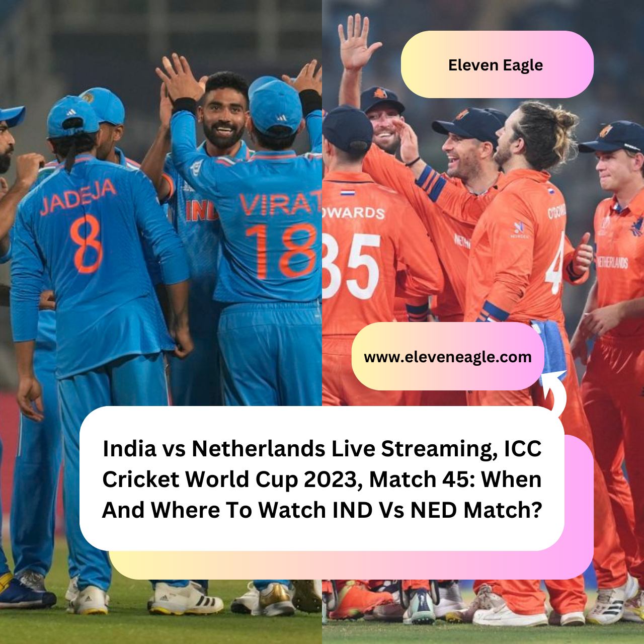 India vs Netherlands Live Streaming, ICC Cricket World Cup 2023, Match 45: When And Where To Watch IND Vs NED Match?