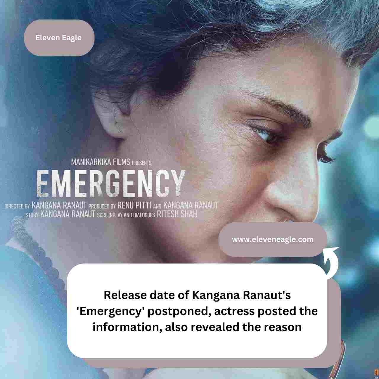 Release date of Kangana Ranaut's 'Emergency' postponed, actress posted the information, also revealed the reason