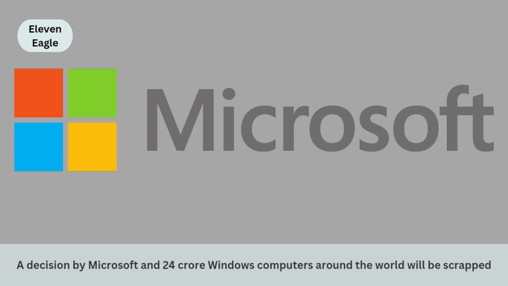 Microsoft Windows 10: A decision by Microsoft and 24 crore Windows computers around the world will be scrapped