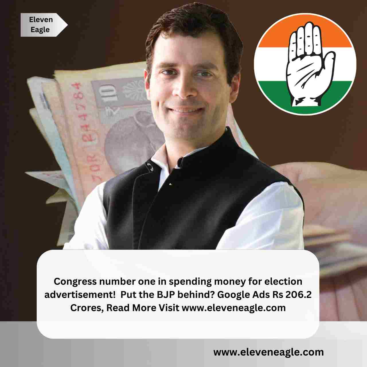 Election Expenses: Congress number one in spending money for election advertisement! Put the BJP behind? Google Ads Rs 206.2 Crores