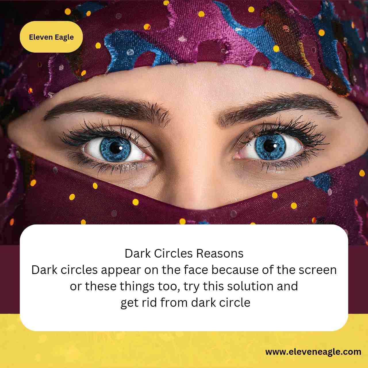 Dark Circles Reasons: Dark circles appear on the face because of the screen or these things too, try this solution and it will make a difference.