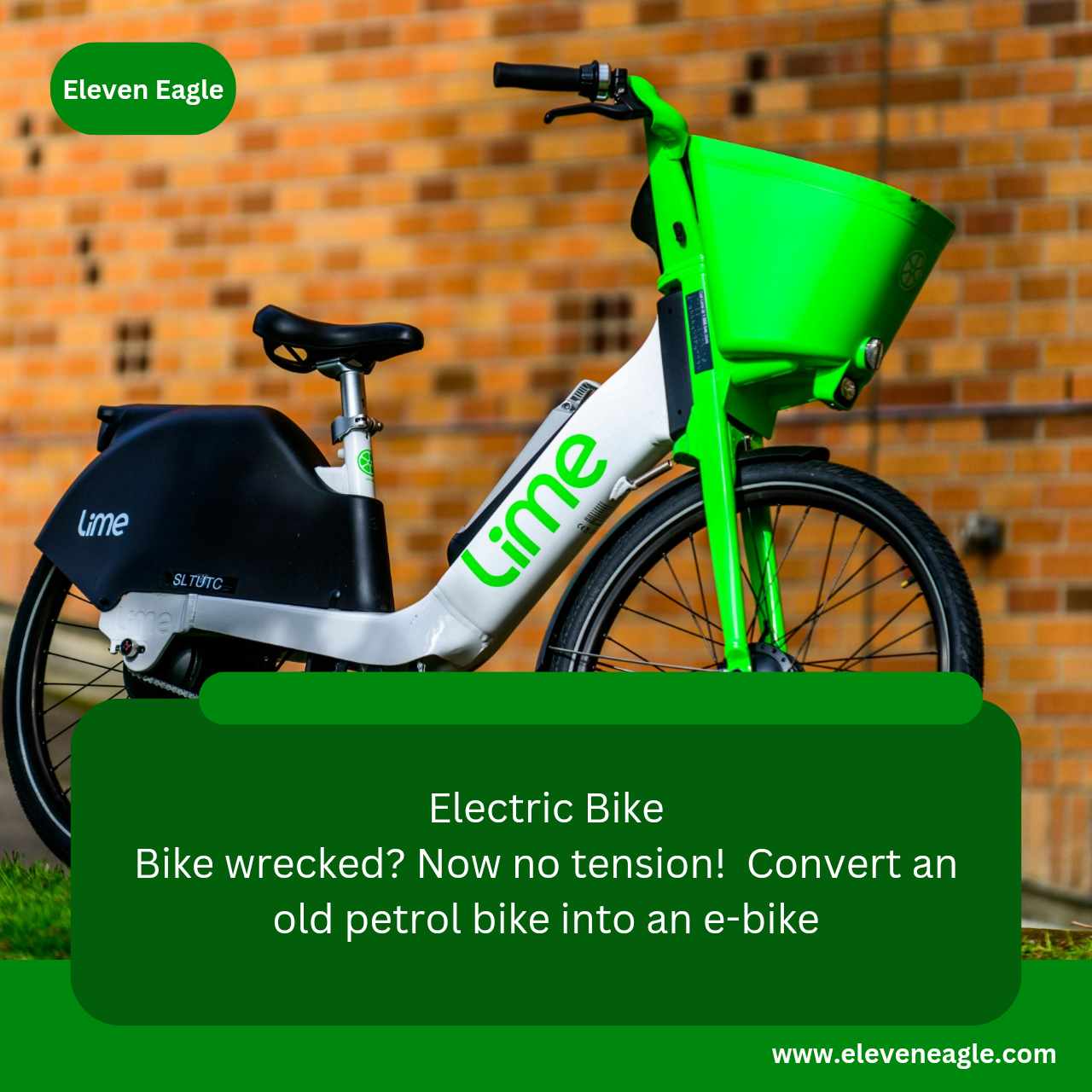 Electric Bike: Bike wrecked? Now no tension! Convert an old petrol bike into an e-bike