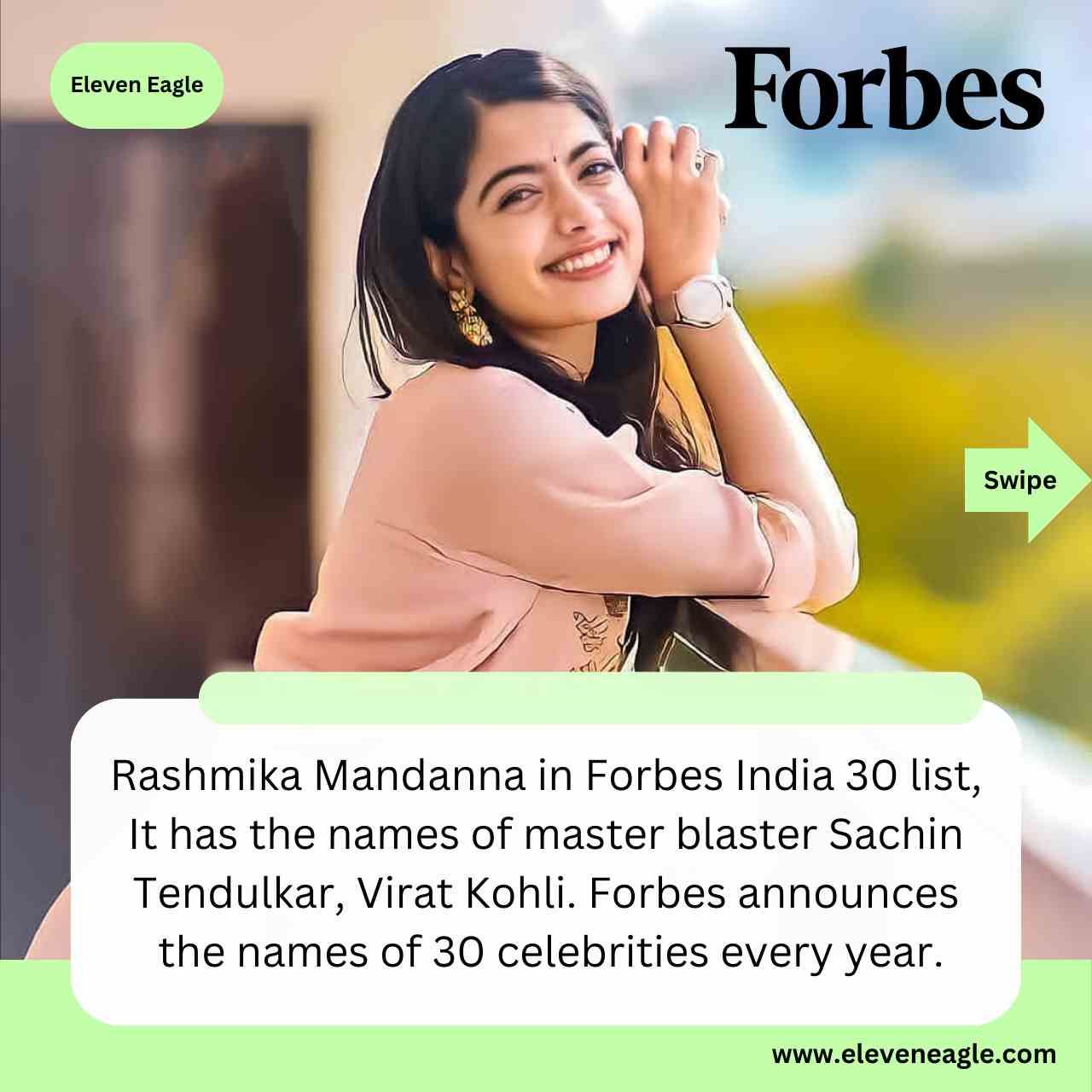 Rashmika Mandanna: National crush 'Rashmika' gets international recognition, shines in 'Forbes' list!