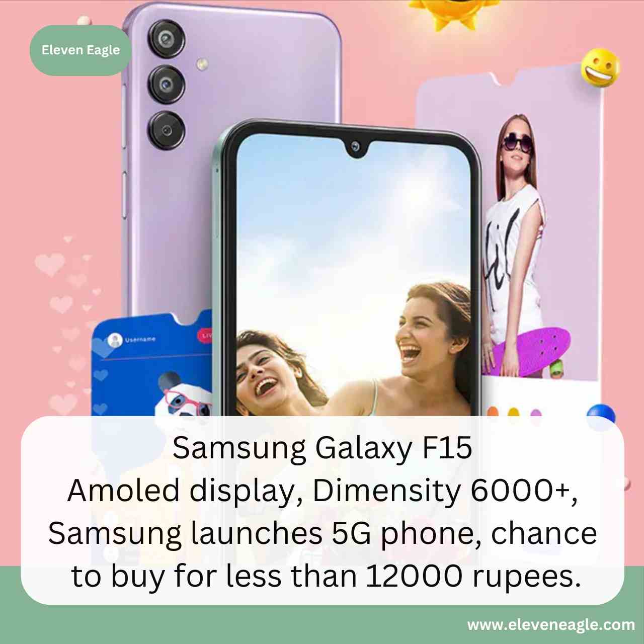 Samsung Galaxy F15: 50MP camera, 6000mAh battery, Amoled display, Dimensity 6000+, Samsung launches 5G phone, chance to buy for less than 12000 rupees