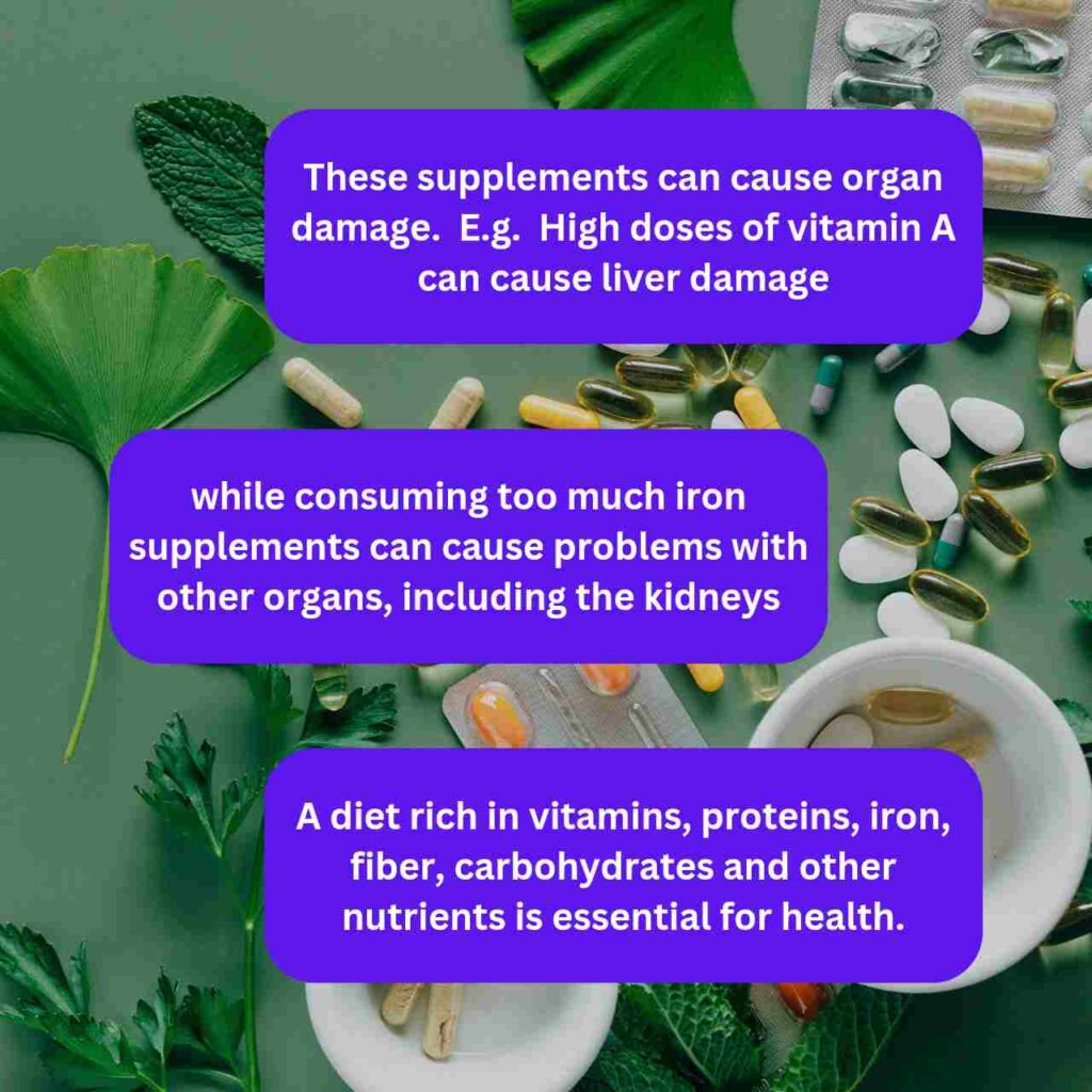 Supplements Side Effects: Excess consumption of supplements can be dangerous, taking too much can cause health damage