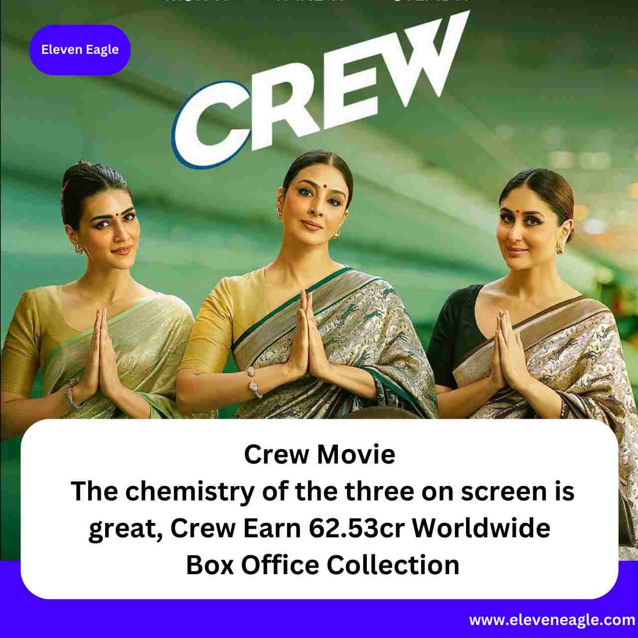 Crew Movie Review: The chemistry of the three on screen is great but.. the film is bogged down in the screenplay